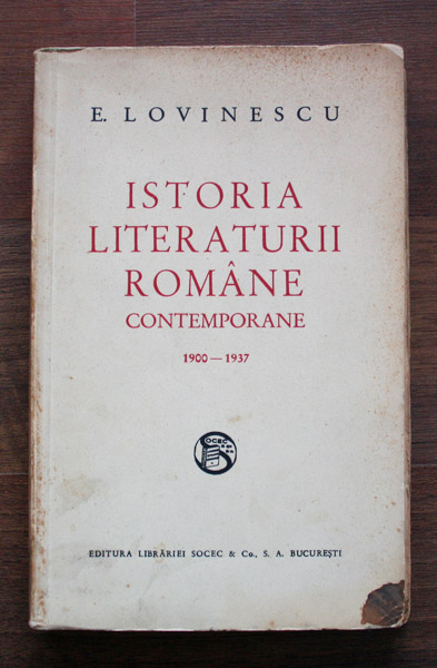 Personification FALSE hair Istoria literaturii romane contemporane (editia princeps, 1937), de Eugen  Lovinescu - anticariat carte online