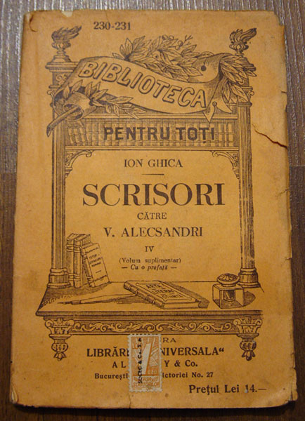 Scrisori catre V. Alecsandri