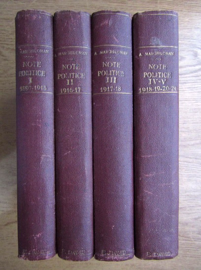 Note politice (5 volume, editia princeps, 1927)