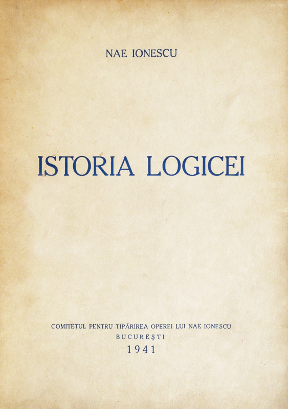 Istoria logicei (editia princeps, 1941)