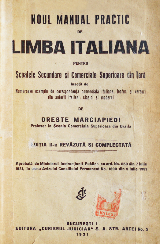 Manual practic de limba italiana (1931)