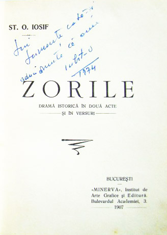 Zorile (editia princeps, 1907)