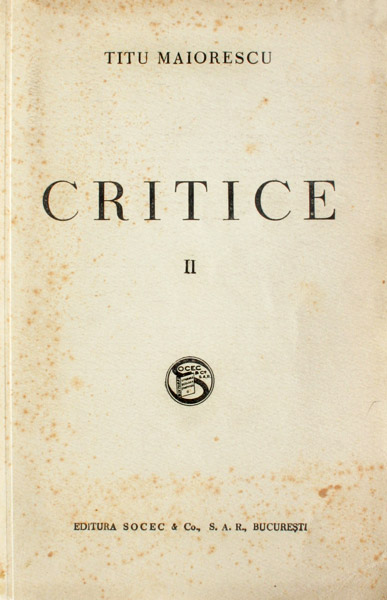 Critice (1866-1907)