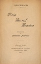 Viata, amorul, moartea (editia princeps, 1897) Viata, amorul, moartea (editia princeps, 1897)