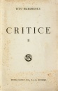 Critice (1866-1907) Critice (1866-1907)